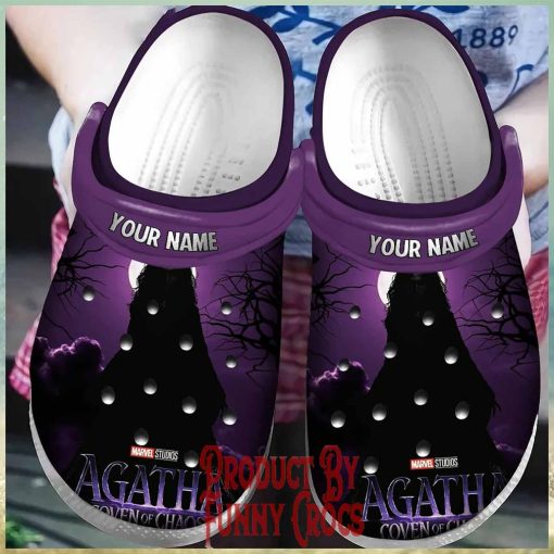 Custom Marvel Agatha Coven Of Chaos Black Purple Crocs Shoes