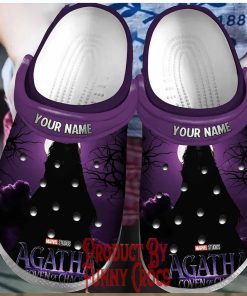 Custom Marvel Agatha Coven Of Chaos Black Purple Crocs Shoes