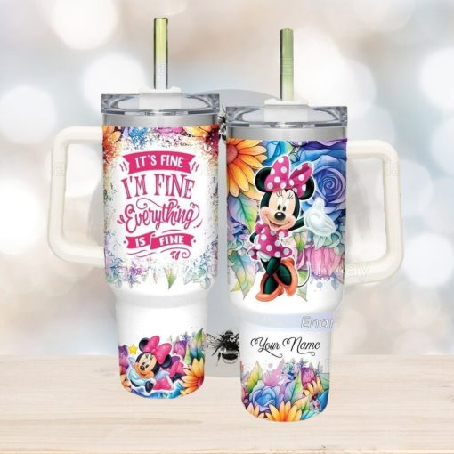 Custom Minnie Mouse Tumbler, Minnie Tumbler 40oz, It’s Fine I’m Fine Tumbler