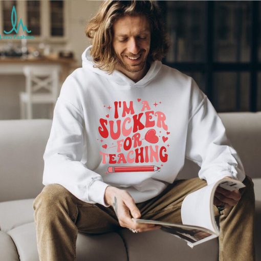 Custom Name A Sucker For Teaching Funny Valentines Day Teacher Shirt