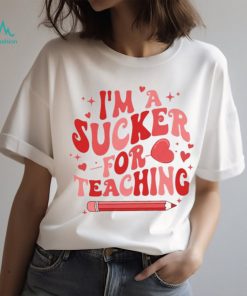 Custom Name A Sucker For Teaching Funny Valentines Day Teacher Shirt