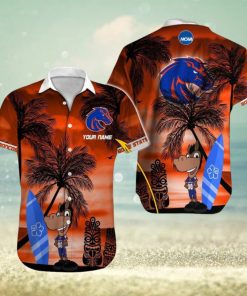 Custom Name Boise State Broncos NCAA Bold Logo Aloha Hawaiian Shirt