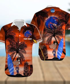 Custom Name Boise State Broncos NCAA Bold Logo Aloha Hawaiian Shirt