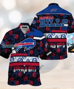 Custom Name Buffalo Bills Red Bloom Pattern Hawaii Shirt