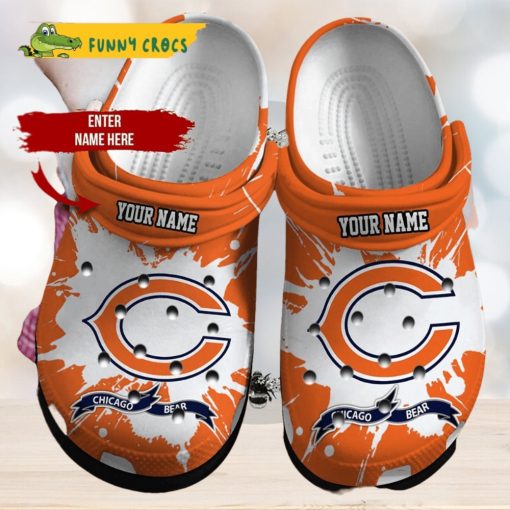 Custom Name Chicago Bear Ncaa Football Crocs