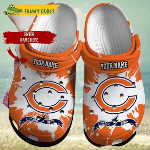 Custom Name Chicago Bear Ncaa Football Crocs