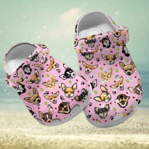 Custom Name Chihuahua Floral Puppy Crocs Dog Mom Gift