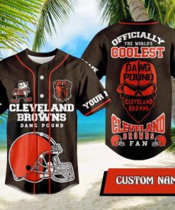 Custom Name Cleveland Browns Dawg Pound Offically The World’s Coolest Cleveland Browns Fan Baseball Jersey