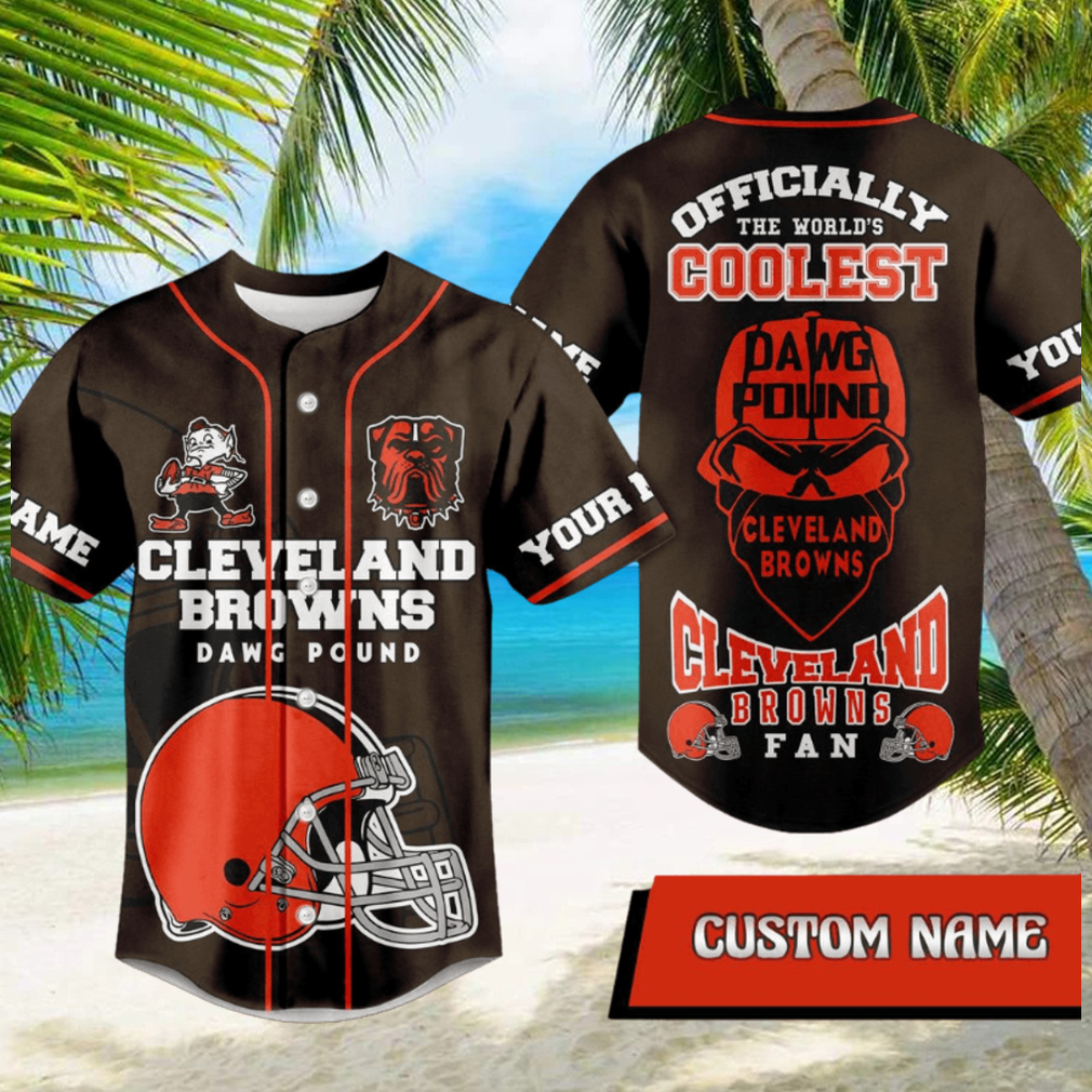 Custom Name Cleveland Browns Dawg Pound Offically The World’s Coolest Cleveland Browns Fan Baseball Jersey Custom Name Cleveland Browns Dawg Pound Offically The World’s Coolest Cleveland Browns Fan Baseball Jersey