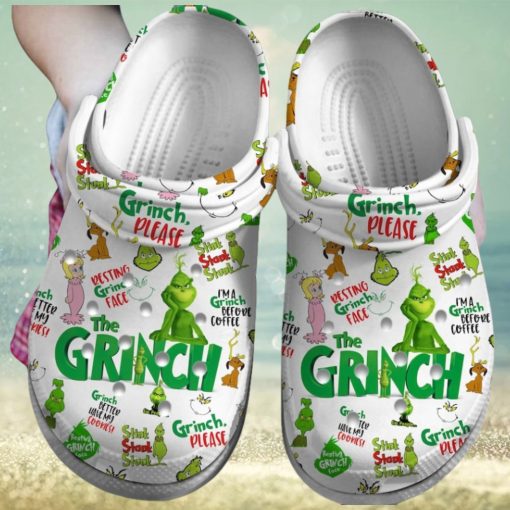 Custom Name Grinch Christmas Shoes Crocs