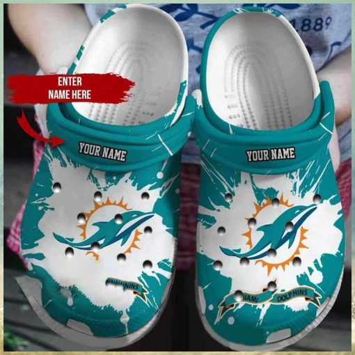 Custom Name Miami Dolphins Crocs Gift