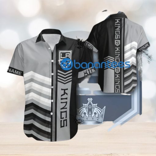 Custom Name NHL Los Angeles Kings Resort Logo AOP Hawaiian Shirt For Men And Women