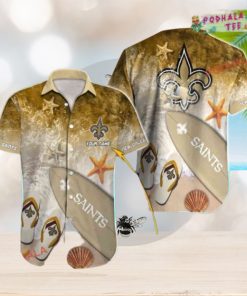 Custom Name New Orleans Saints Hawaiian Shirt, Personalized Gift For Fans