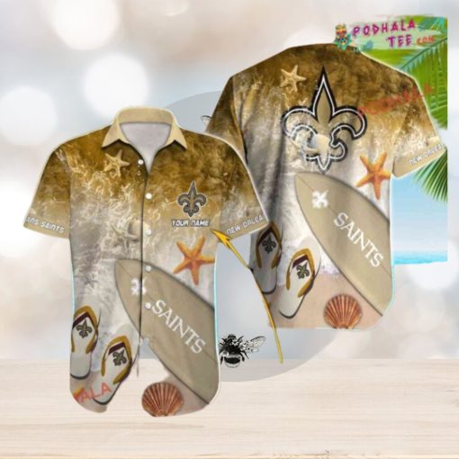 Custom Name New Orleans Saints Hawaiian Shirt, Personalized Gift For Fans