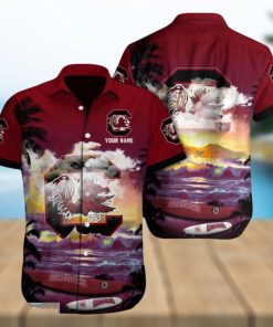 Custom Name South Carolina Gamecocks NCAA Print Beach Hawaiian Shirt