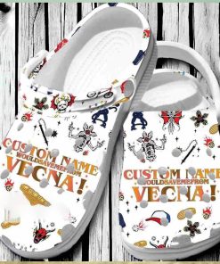 Custom Name Stranger Things Themed White Crocs