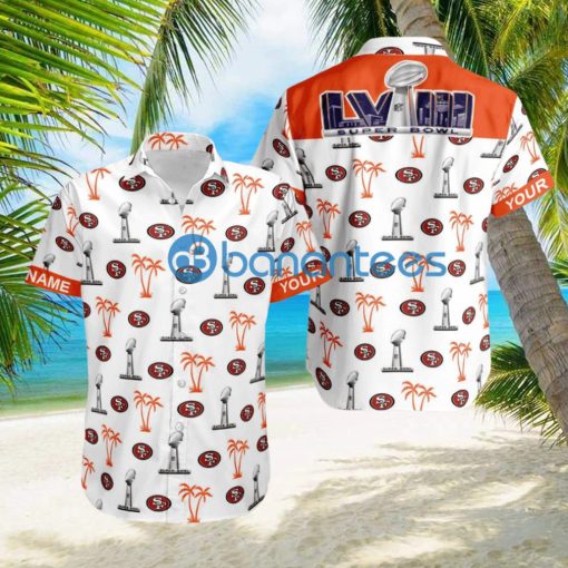 Custom Name Super Bowl LVIII San Francisco 49ers White Hawaiian Shirt Trends For Men Women Gift