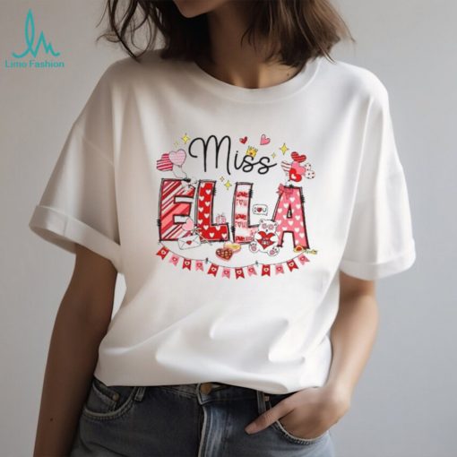 Custom Name Teacher Valentine Shirt Personalized Valentines Gift