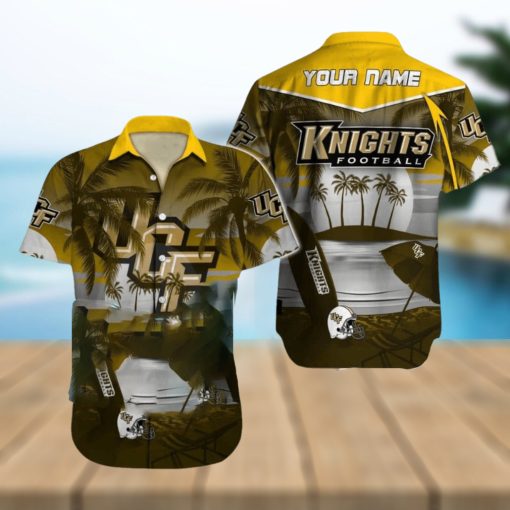 Custom Name UCF Knights NCAA Unique Logo All Over Print Hawaiian Shirt