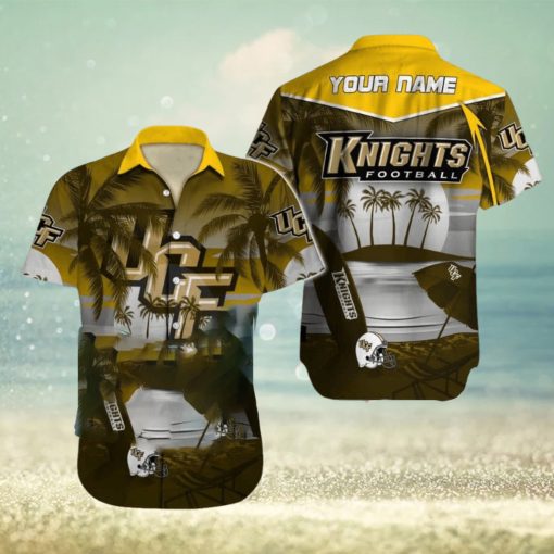 Custom Name UCF Knights NCAA Unique Logo All Over Print Hawaiian Shirt