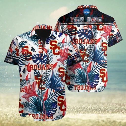 Custom Name USC Trojans NCAA Pacific Brand Aloha Hawaiian Shirt For Summer