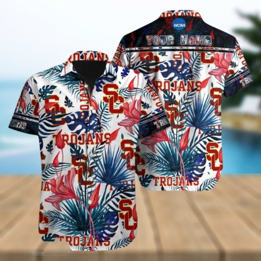 Custom Name USC Trojans NCAA Pacific Brand Aloha Hawaiian Shirt For Summer