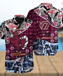 Custom Name Virginia Tech Hokies NCAA Paradise Brand 3D Hawaiian Shirt