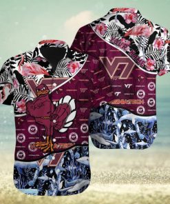 Custom Name Virginia Tech Hokies NCAA Paradise Brand 3D Hawaiian Shirt