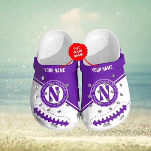 Custom Northwestern Wildcats Football NCAA Crocs Slippers