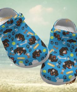 Custom Personalized Cute Dachshund Pattern Clog Crocs for Fans