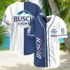 Custom Personalized White Busch Light Beer Baseball Jersey