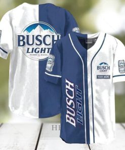 Custom Personalized White Busch Light Beer Baseball Jersey