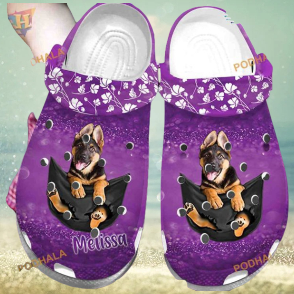 Custom Photo And Name Of Dog Purple Clogs Shoes for Dog Owners Custom Photo And Name Of Dog Purple Clogs Shoes for Dog Owners