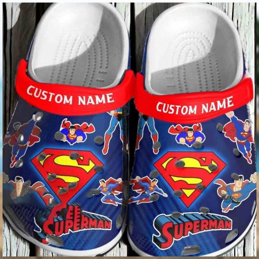 Custom Superman Crocs For Kids Gift
