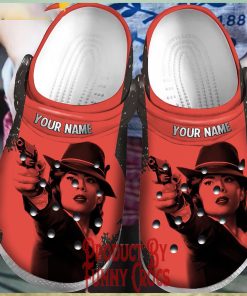 Customized Captain America Peggy Carter Red Crocs