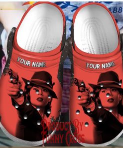 Customized Captain America Peggy Carter Red Crocs