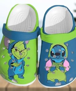 Customized Grinch and Stitch Shoes