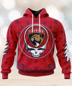 Customized NHL Florida Panthers Hoodie Special Grateful Dead Design Hoodie