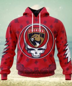 Customized NHL Florida Panthers Hoodie Special Grateful Dead Design Hoodie