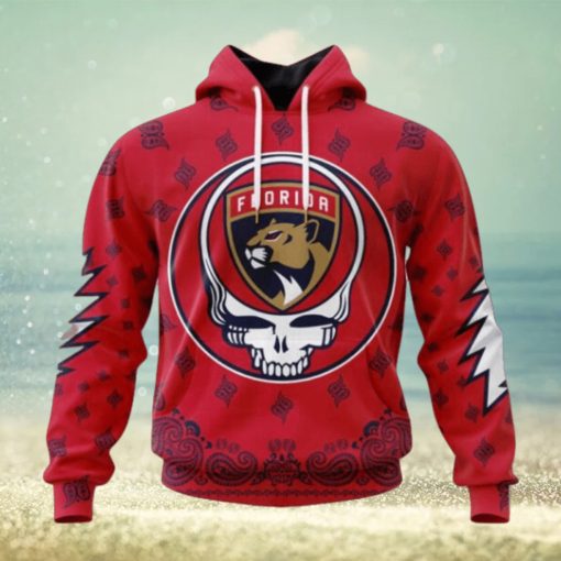 Customized NHL Florida Panthers Hoodie Special Grateful Dead Design Hoodie
