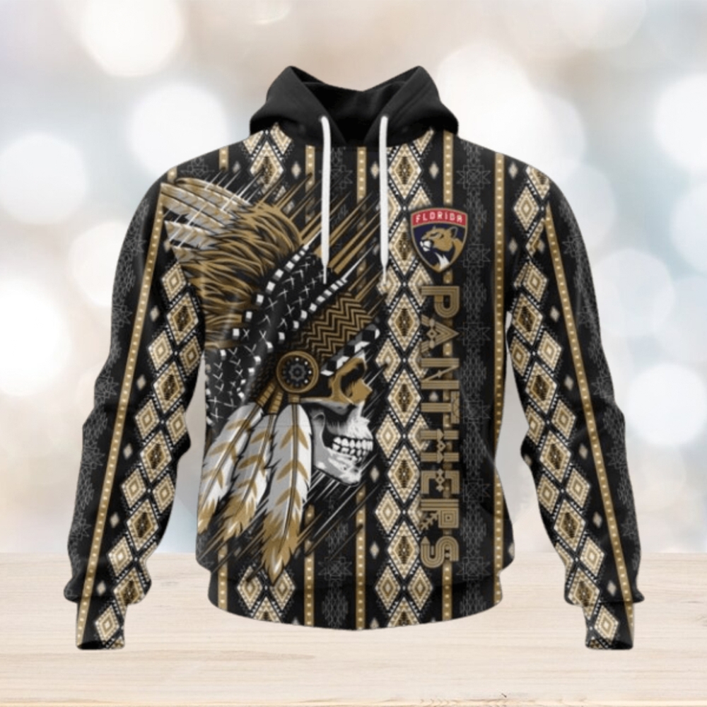 Customized NHL Florida Panthers Hoodie Special Skull Native Design Hoodie Customized NHL Florida Panthers Hoodie Special Skull Native Design Hoodie