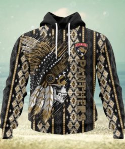 Customized NHL Florida Panthers Hoodie Special Skull Native Design Hoodie