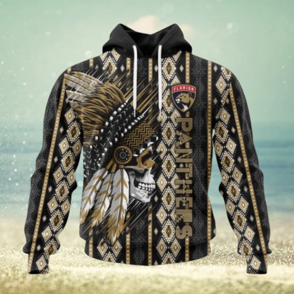 Customized NHL Florida Panthers Hoodie Special Skull Native Design Hoodie Customized NHL Florida Panthers Hoodie Special Skull Native Design Hoodie