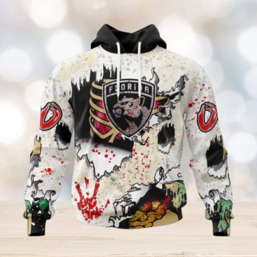 Customized NHL Florida Panthers Hoodie Special Zombie Style For Hoodie