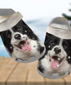 Cute Border Collie Classic Puppy Crocs Shoes for Collie Lovers