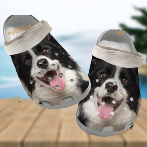 Cute Border Collie Classic Puppy Crocs Shoes for Collie Lovers