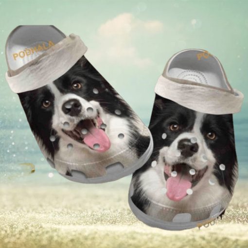 Cute Border Collie Classic Puppy Crocs Shoes for Collie Lovers