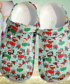 Cute Christmas Dachshunds Festive Crocs Classic Clogs for Holidays