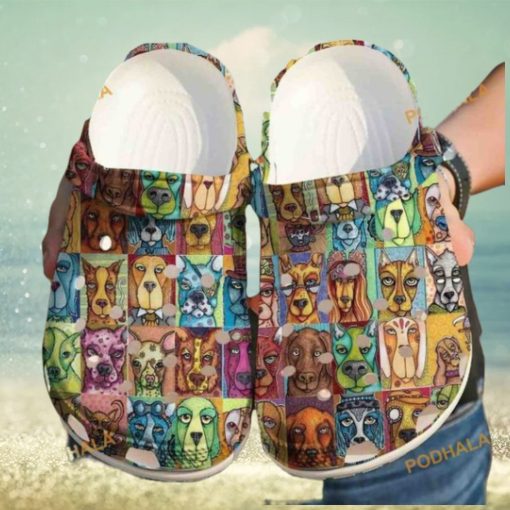 Cute Face Dog Rubber Clog Crocs Shoes for Dog Lovers
