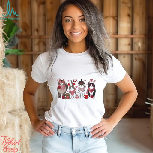 Cute cats family valentines day 2024 shirt